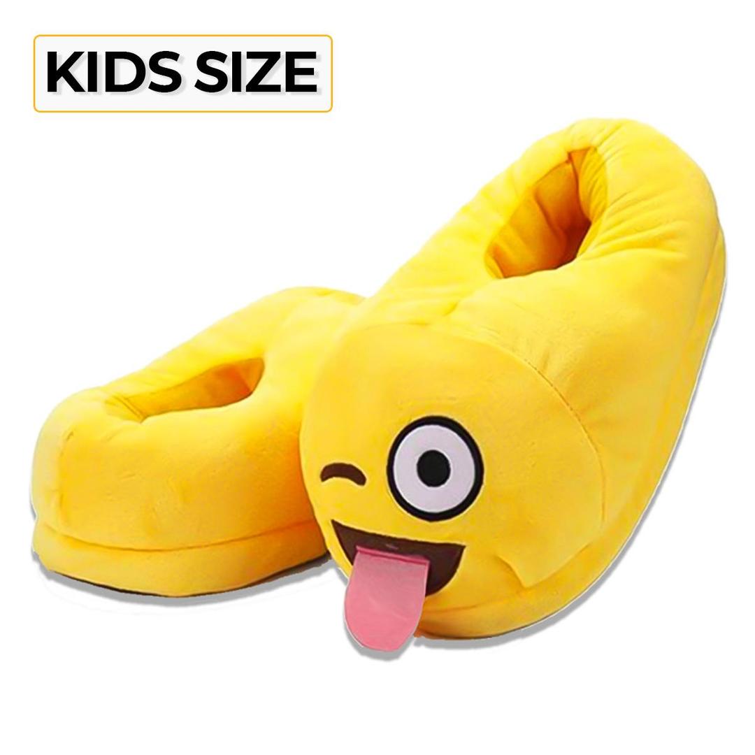 Kids Teasing Tongue Emoji Slippers Warm & Comfortable Boys/Girls