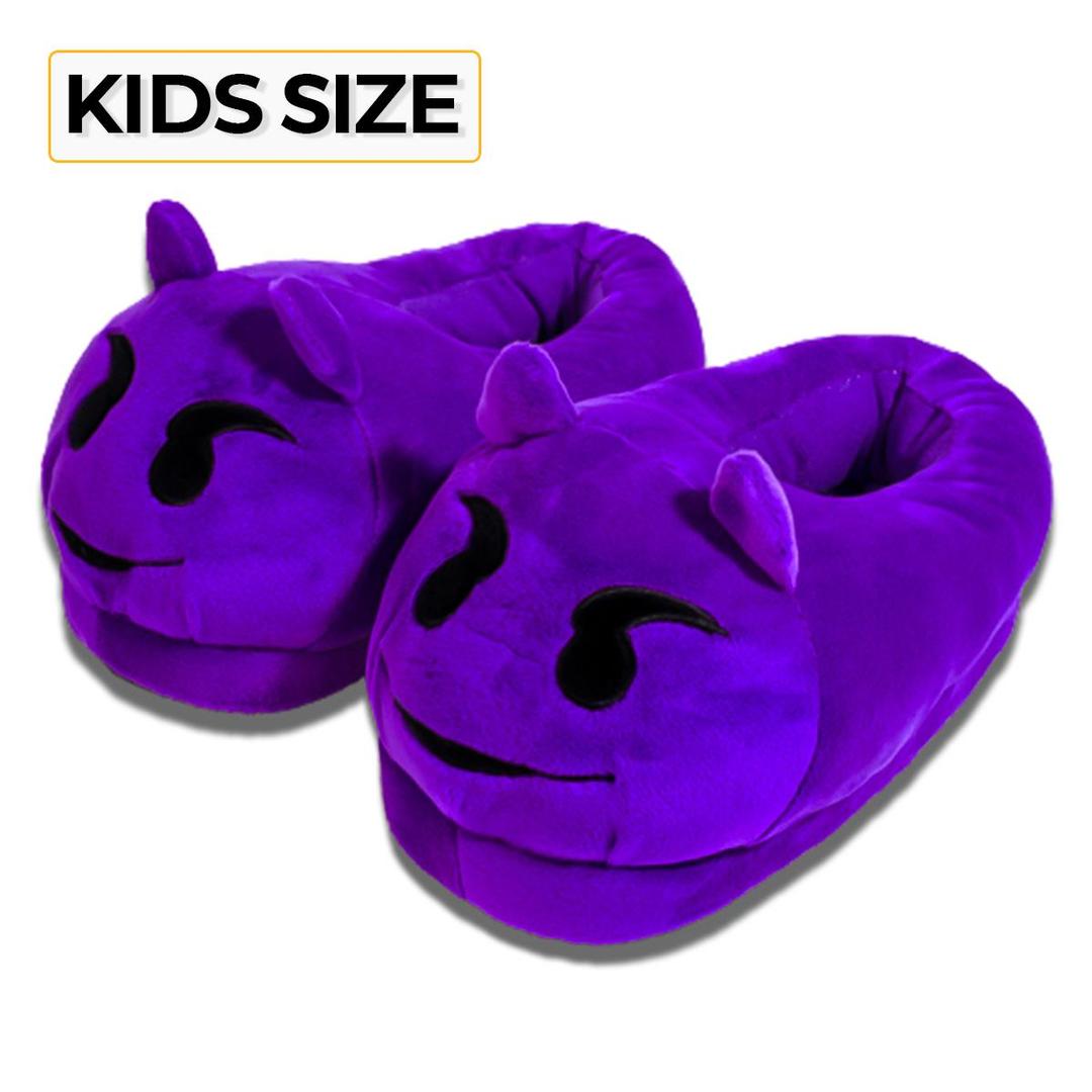 Kids Devil Emoji Slippers Warm & Comfortable Boys/Girls