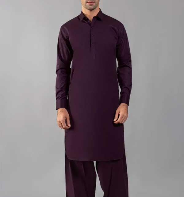 Men’s Unstitched Wool Plain Suit