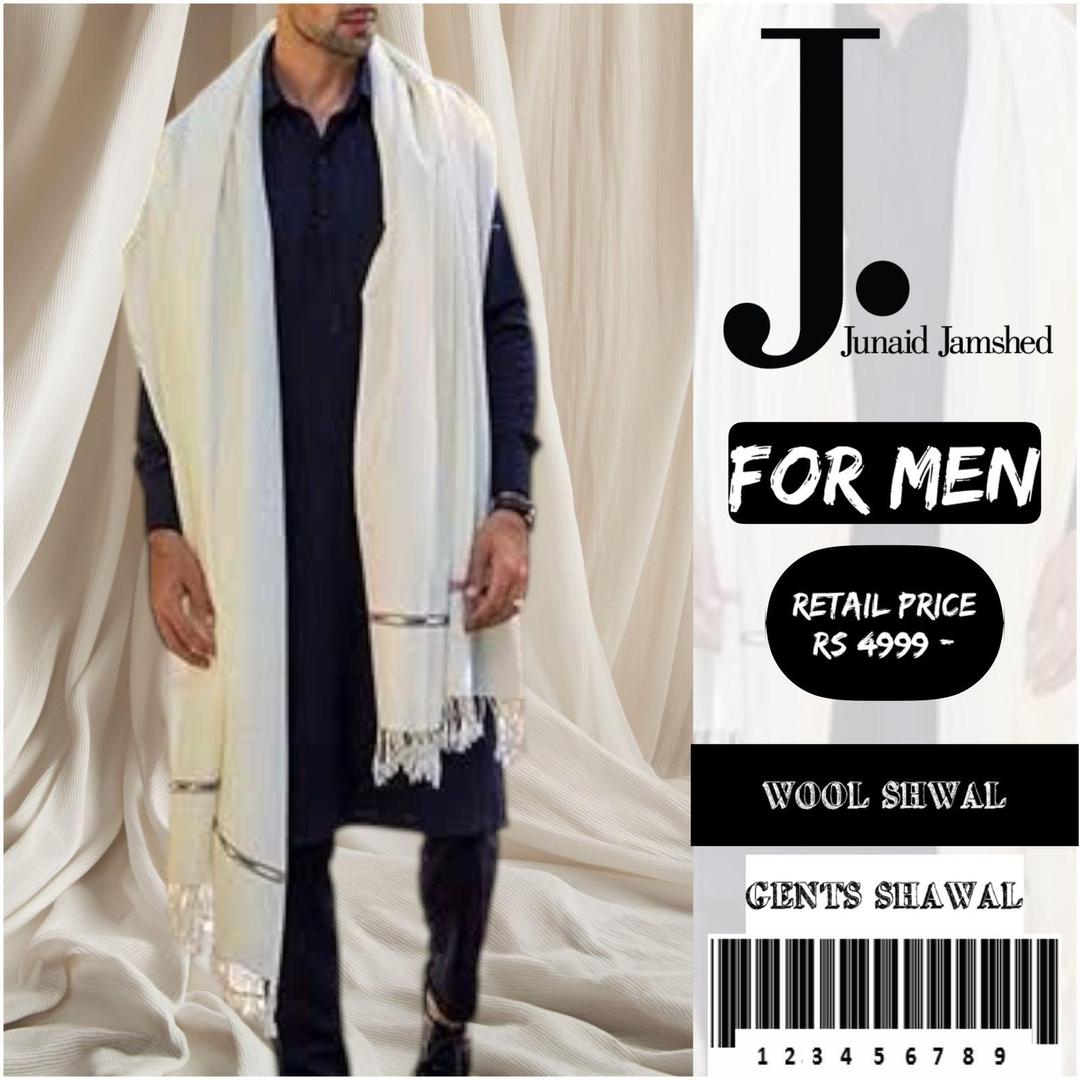 1 Pc Men's Wool Plain Shawl