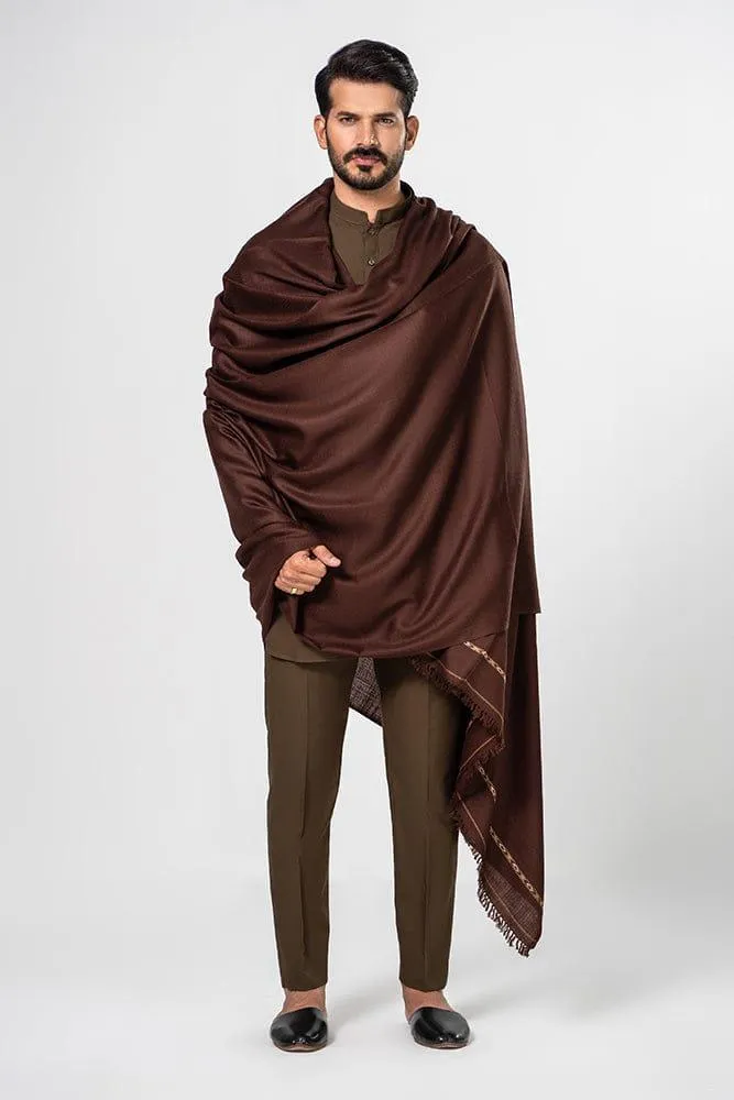 1 Pc Men's Wool Plain Shawl
