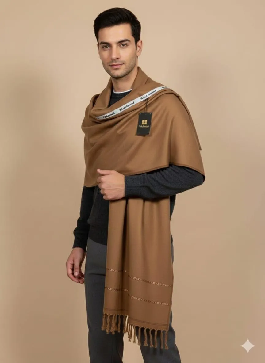 1 Pc Men's Wool Plain Shawl