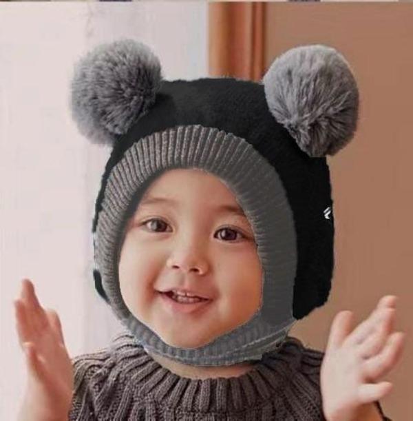 Stylish Wool Cap for Kids - Beautiful Casual Design - 1 Pc