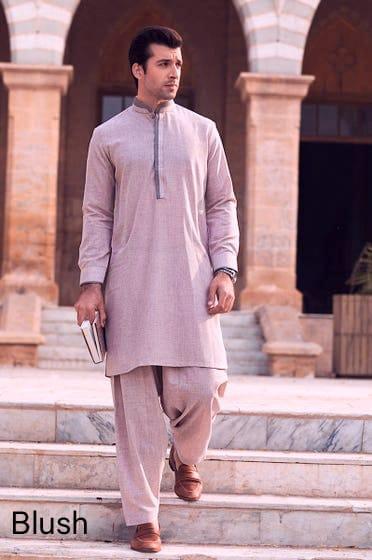 Men's Unstitched Wash And Wear Plain Suit