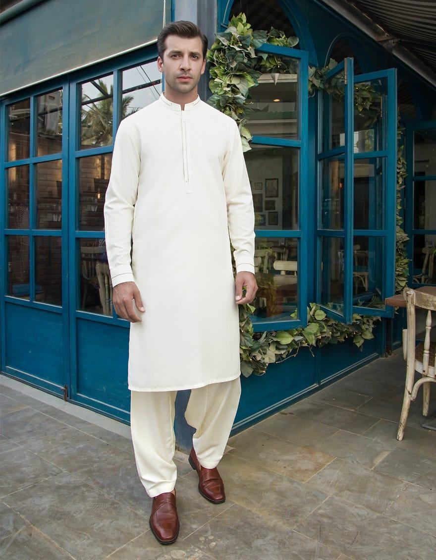 Men’s Unstitched Wash And Wear Plain Suit