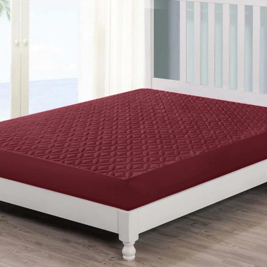 Micro Plain Double Bed Mattress Cover
