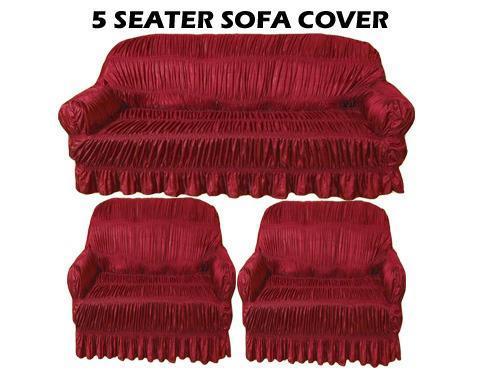 5 Seater Plain Jersey Sofa Cover