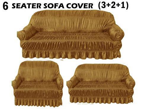 3 Pcs 6 Seater Jersey Sofa Cover Set
