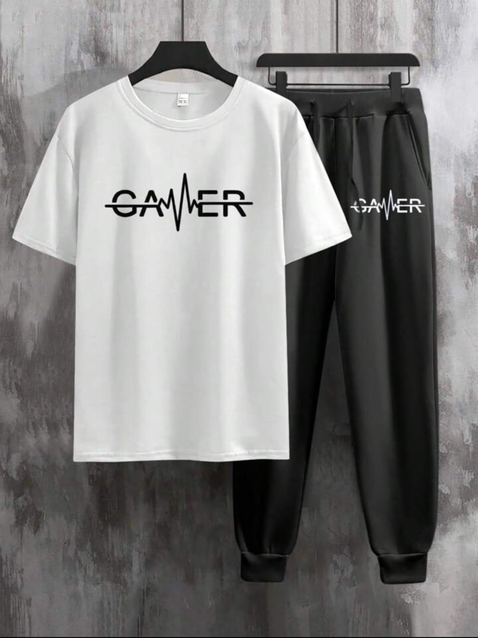 2 Pcs Men's Polyester Printed Track Suit