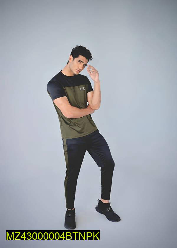 2 Pcs Men Stitched Micro Track Suit