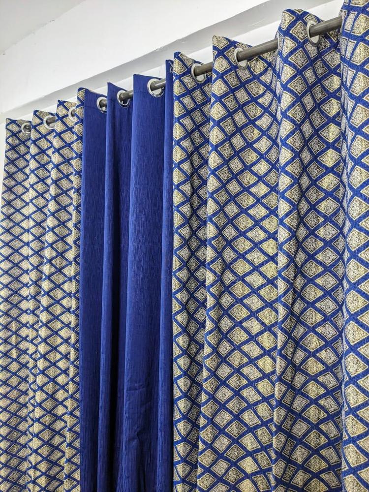 3 Pcs Velvet Jacquard Curtain