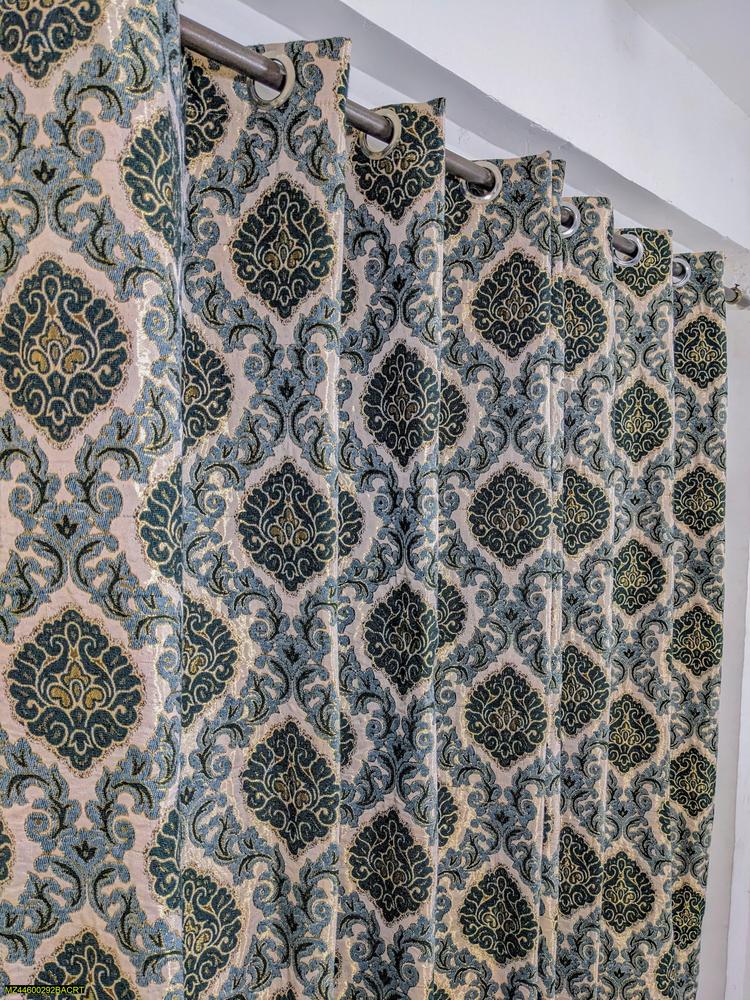 1 Pc Jacquard Self Textured Curtain