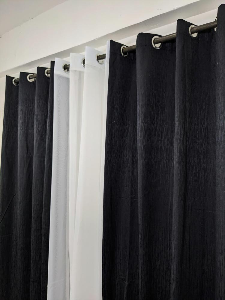 3 Pcs Net Plain Curtain