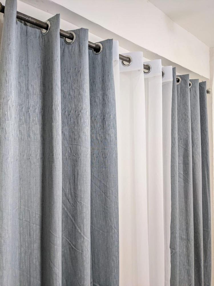 3 Pcs Net Plain Curtain