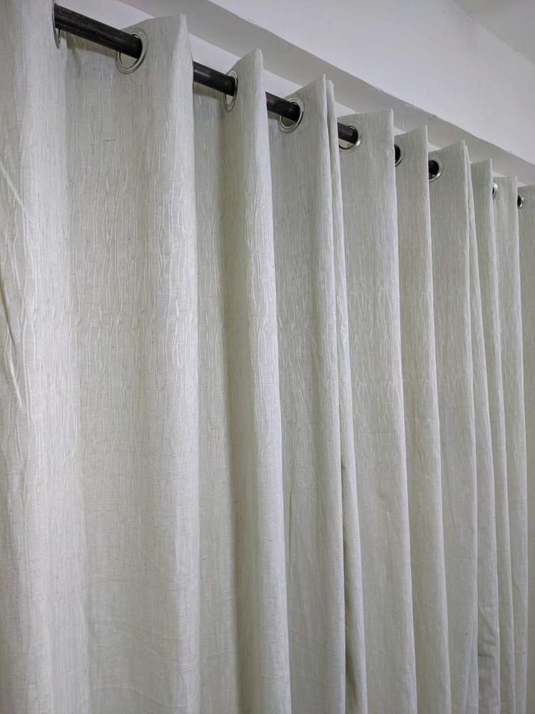 1 Pc Jacquard Plain Curtain