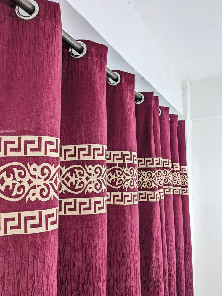 1 Pc Jacquard Self Motif Curtain