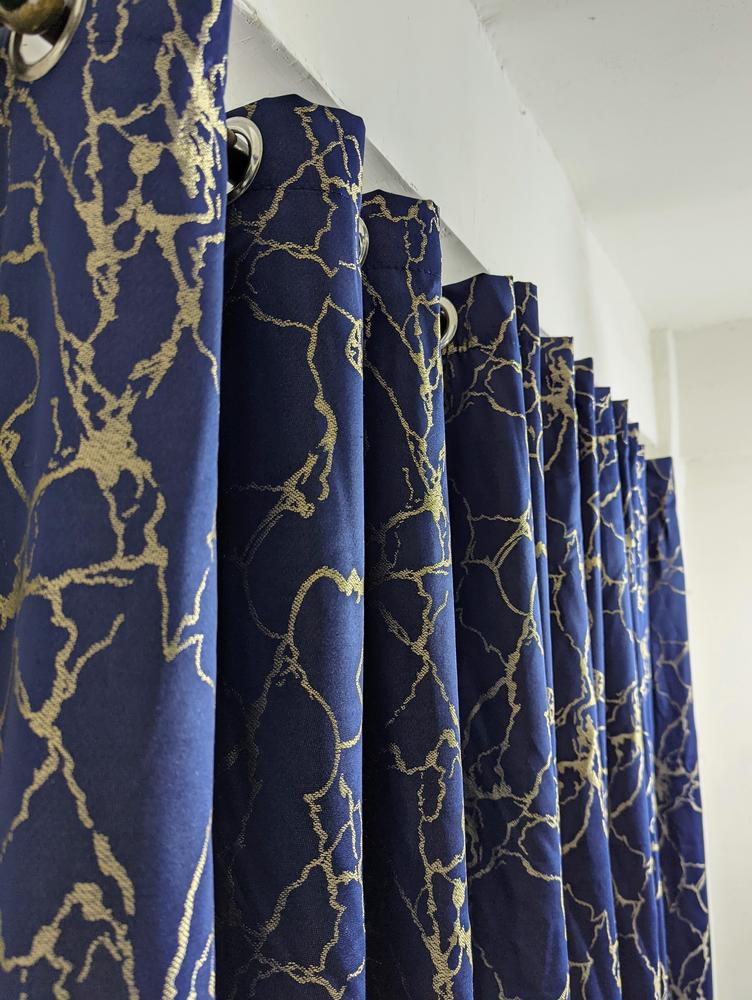 Golden Sparkle Jacquard Curtains 