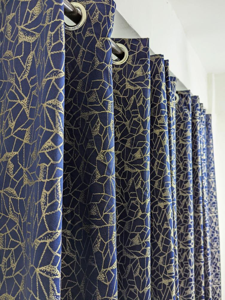 Golden Sparkle Jacquard Curtains 