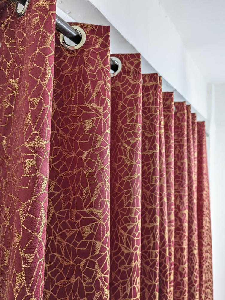 1 Pcs Golden Fancy Texture Curtains