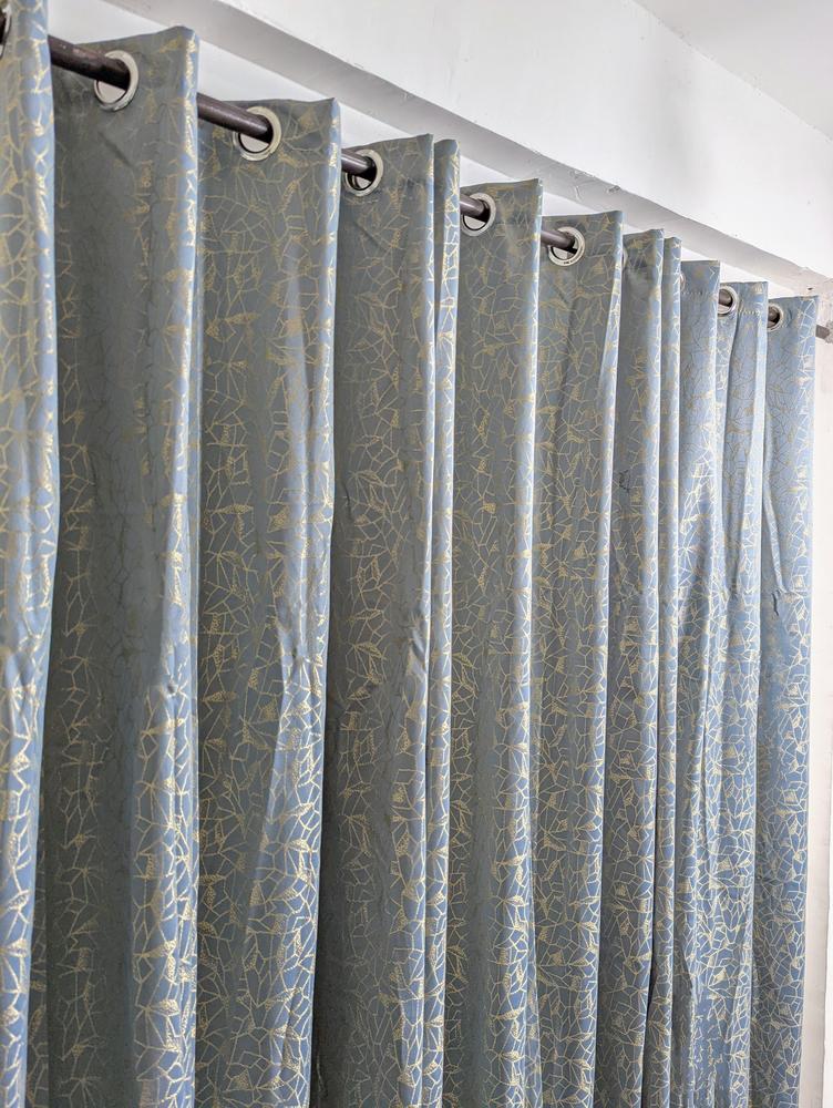 1 Pcs Golden Fancy Texture Curtains