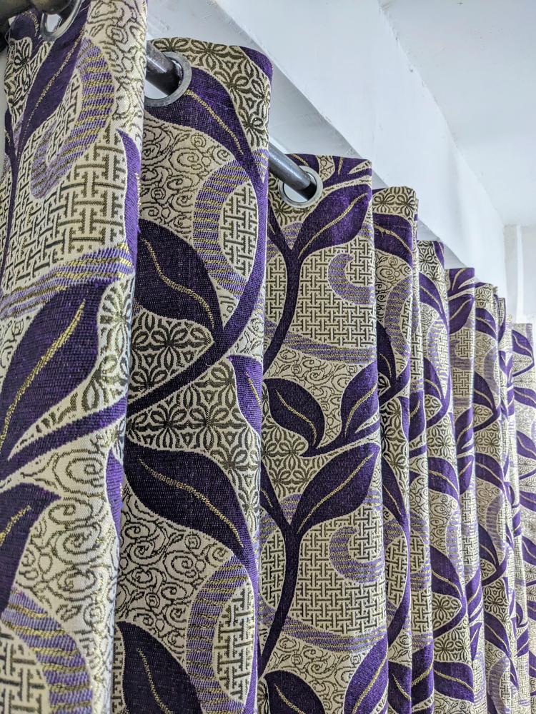 1 Pcs Velvet Curtains -Purple