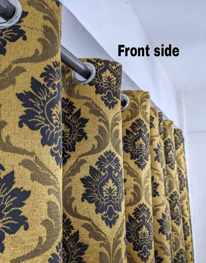 1 Pc Jacquard Textured Double Sided Curtain