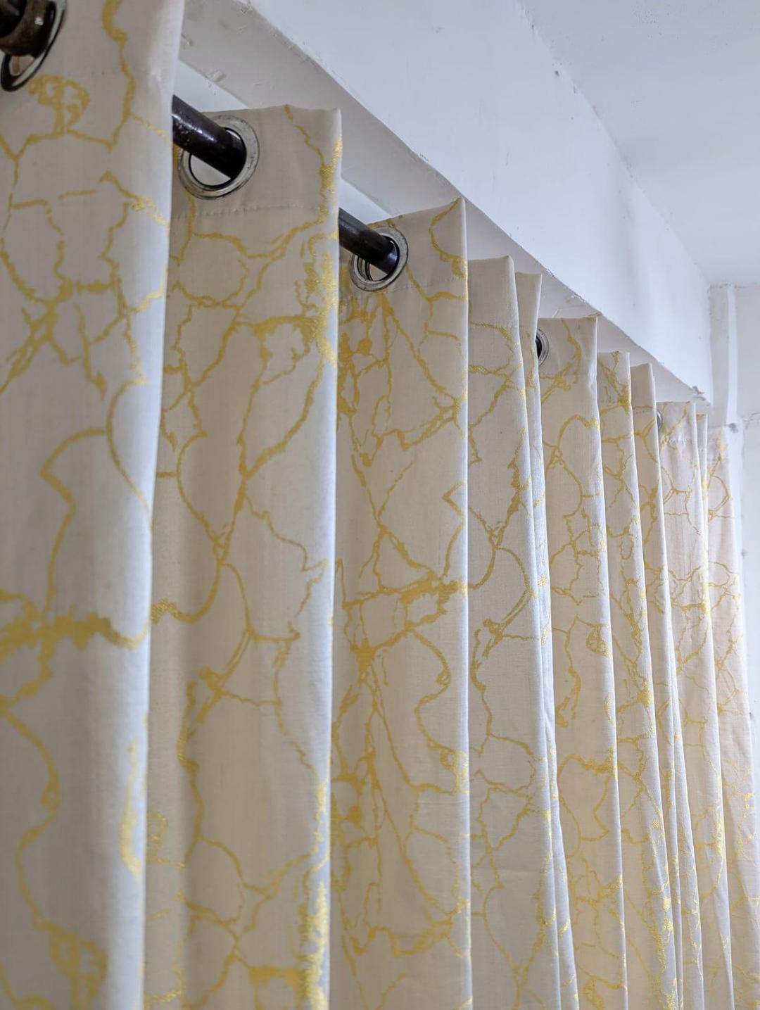 1 Pc Sparkles Jacquard Printed Curtains