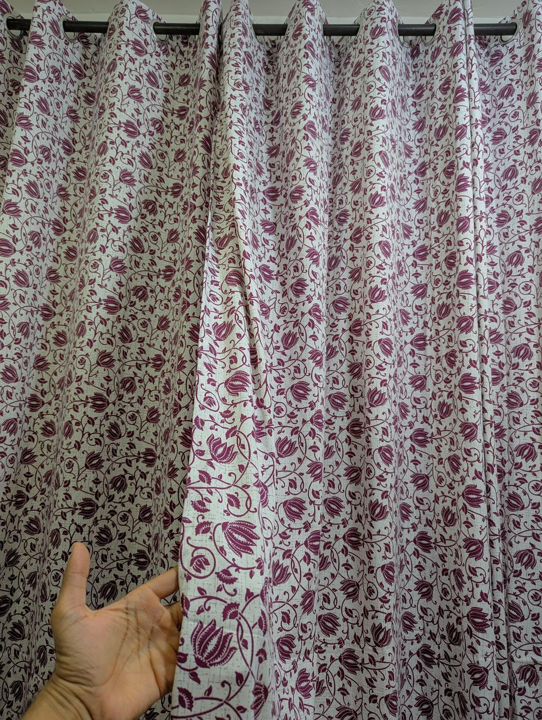 Multicolor Printed Cotton Curtain - 1 Pc for Stylish Decor