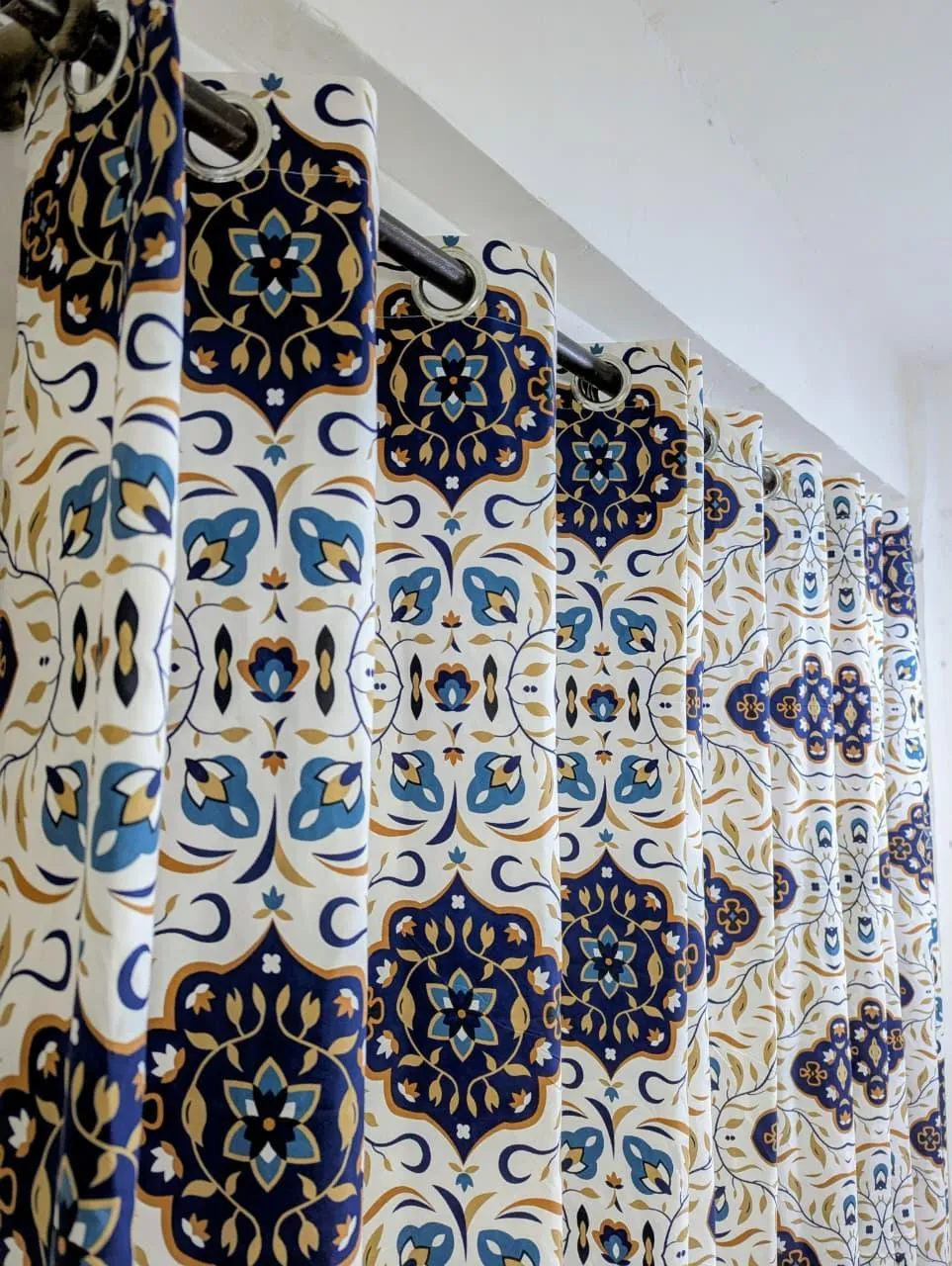 Vibrant Multicolor Cotton Indoor Home Curtains - 1 Pc Easy to Wash Printed Design