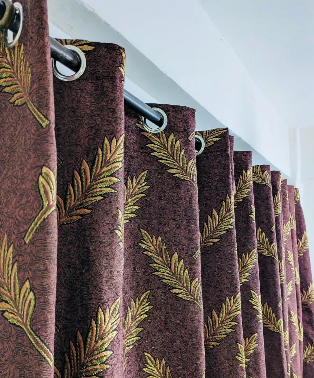 Stylish Multicolor Printed Jacquard Indoor Home Curtains - 1 Pc