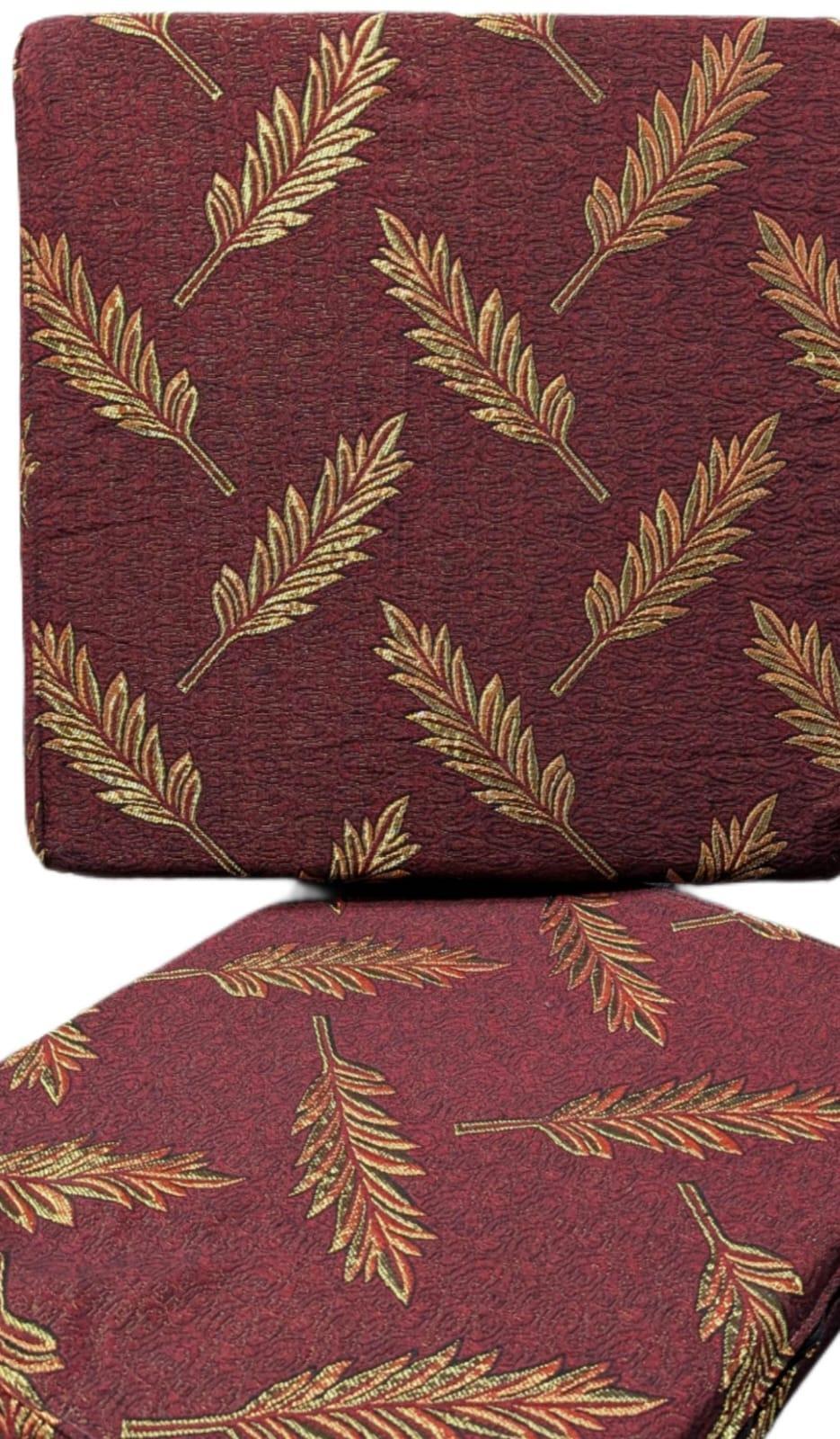 Stylish Maroon Printed Velvet Cushion Covers (Without Filling) – Set of 10 Pcs