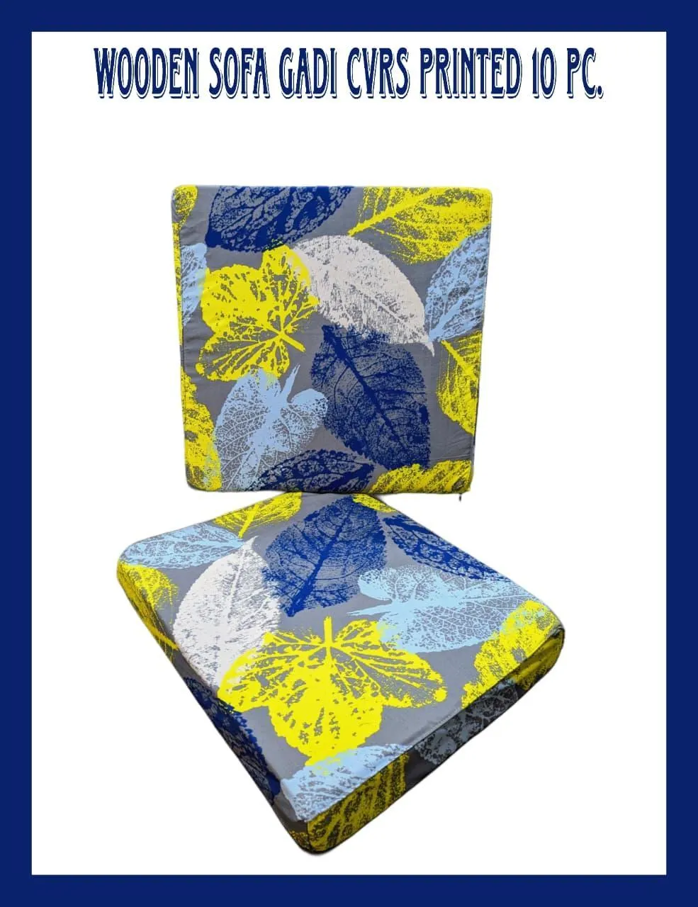 Set of 10 Printed Cotton Cushion Covers - Vibrant Colors for Stylish Décor