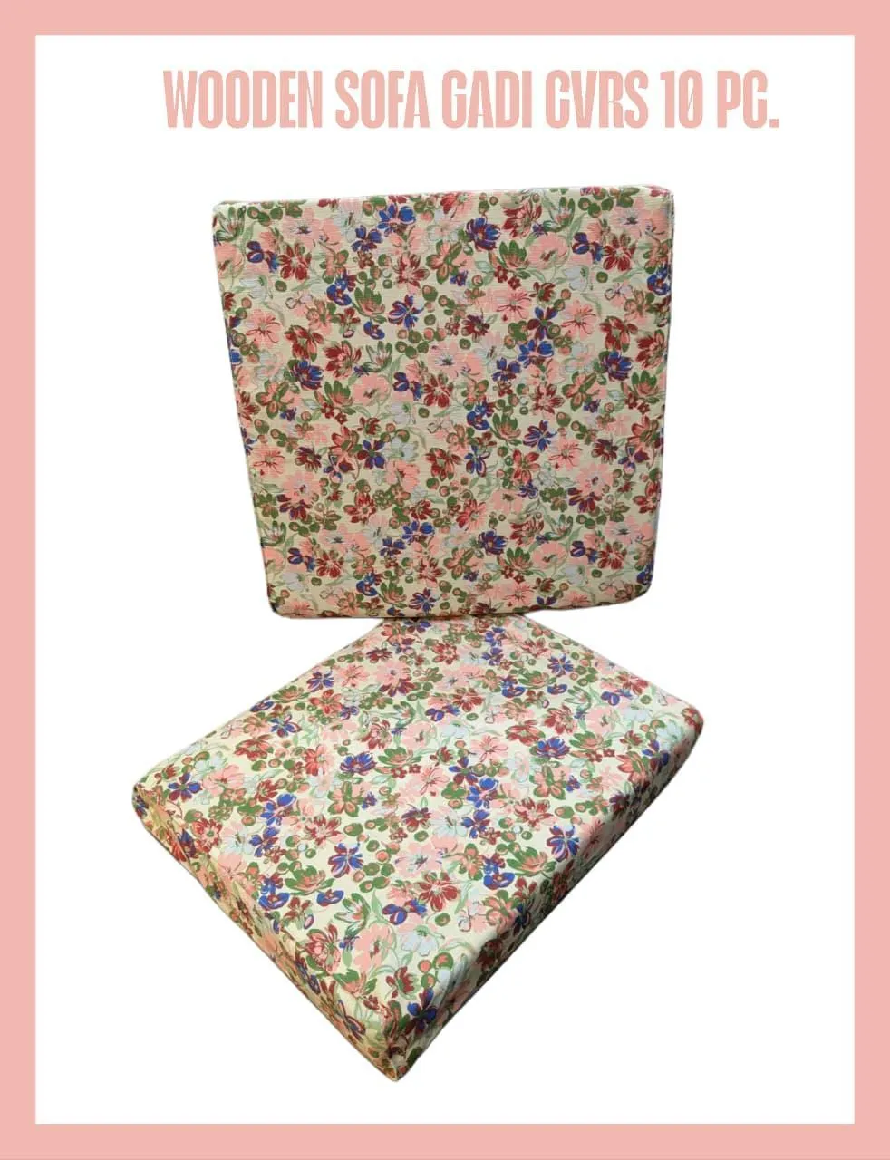 10 Pcs Floral Velvet Jacquard Cushion Covers Set