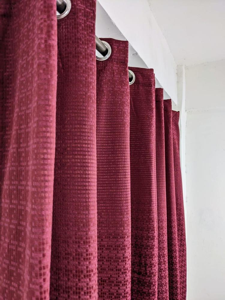 Plain Dabbi Self Shaded Curtains