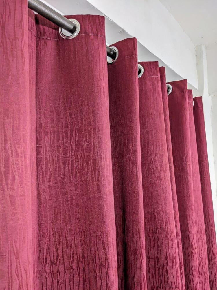 Plain Jumbo Self Shaded Curtains