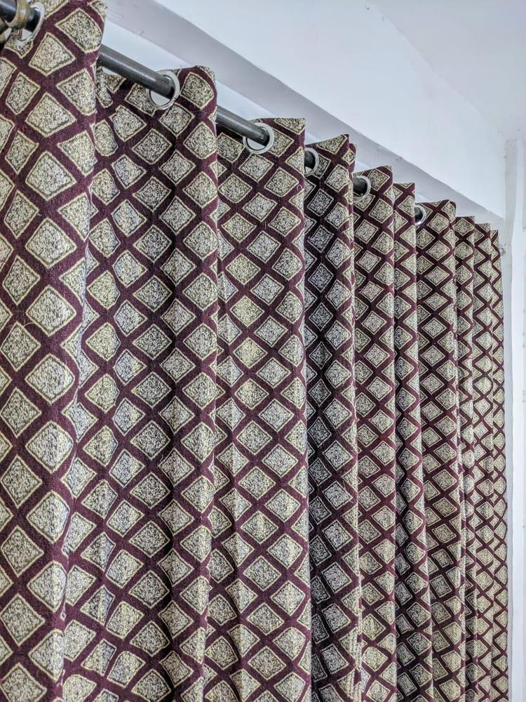 1 Pc Velvet Jacquard Curtains