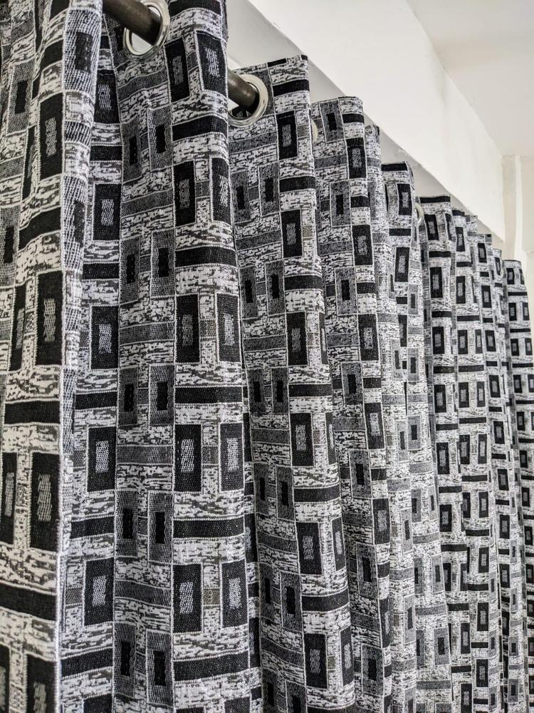 1 Pcs Jacquard Self Textured Curtain