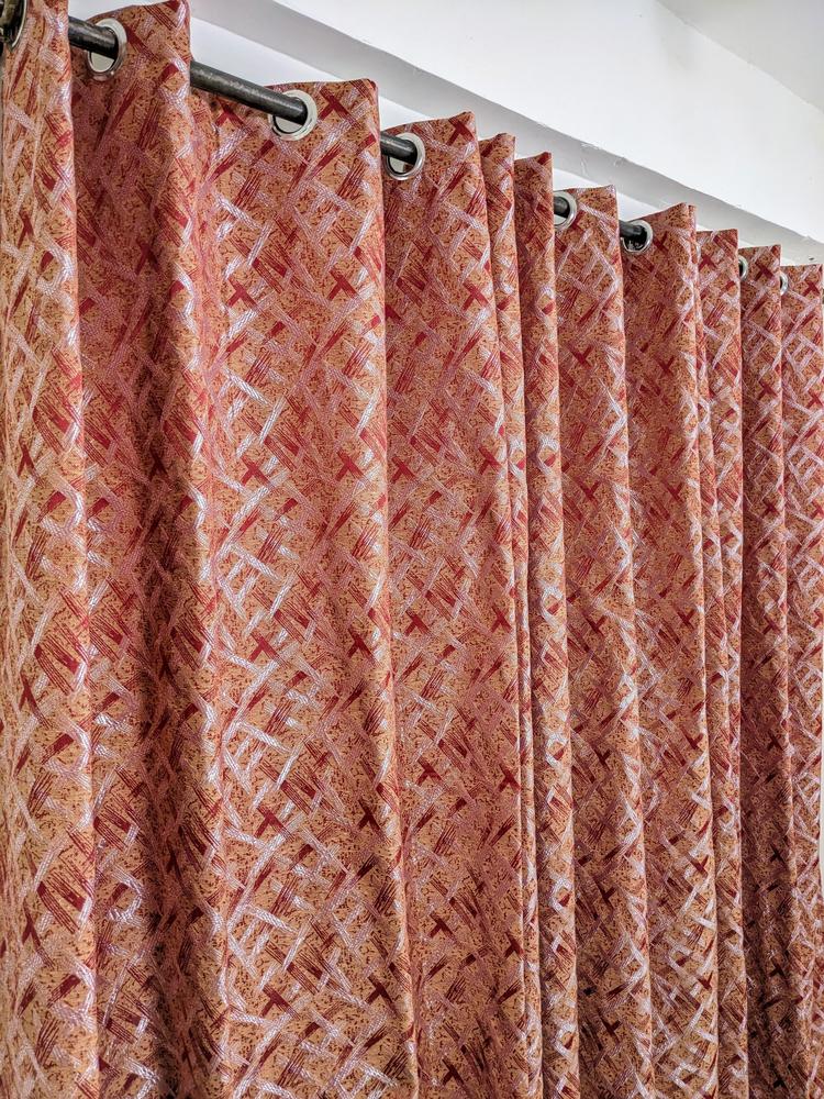 1 Pc Jaquard Printed Curtain