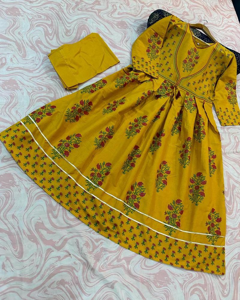 2 Pcs Women's Stitched Katan Silk Printed Maxi And Trouser