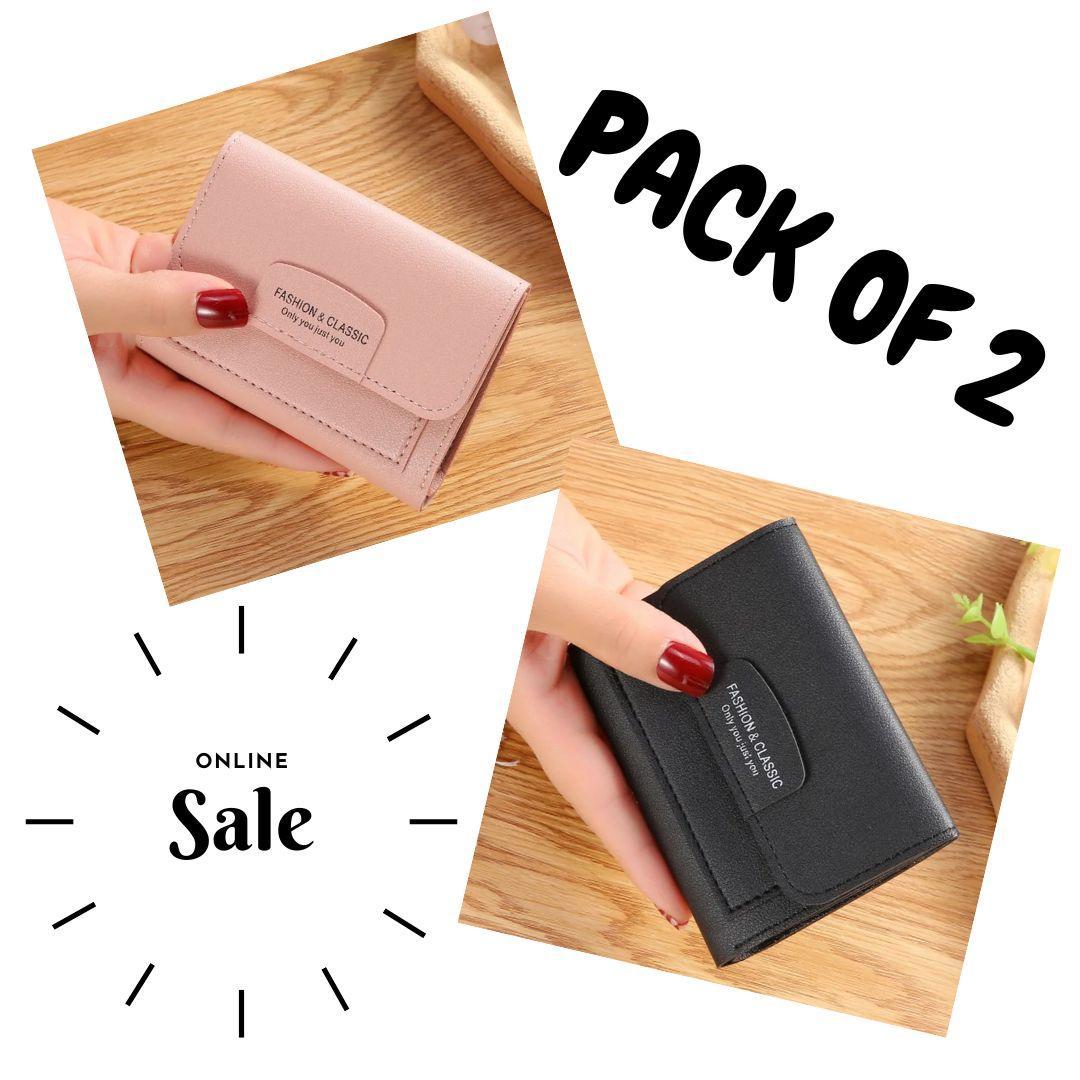 Women's PU Leather Wallet - Pack Of 2