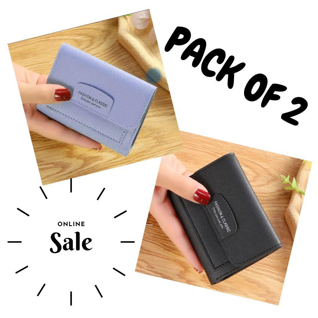 Women's PU Leather Wallet - Pack Of 2