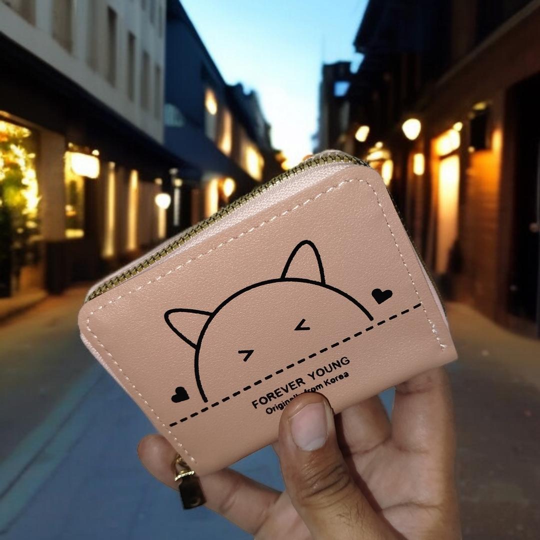 Stylish Women's PU Leather Zipper Wallet - 1 Pc - Perfect Size for All Occasions