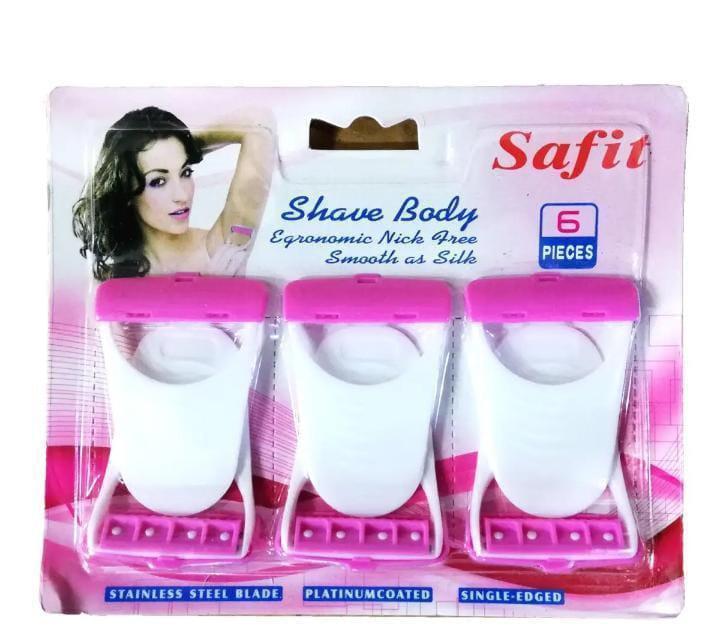 6 Pcs Women's Comfortable Grip Hair Shaver with Ergonomics Design