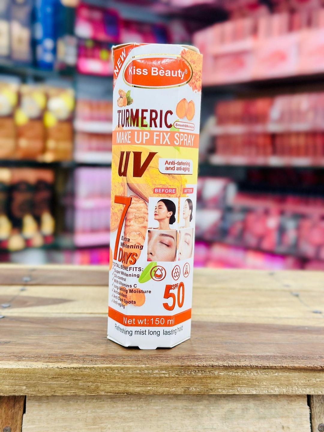 Hydrating Turmeric Oil Setting Spray - 220ml Long-lasting Stay & Smoothing Formula