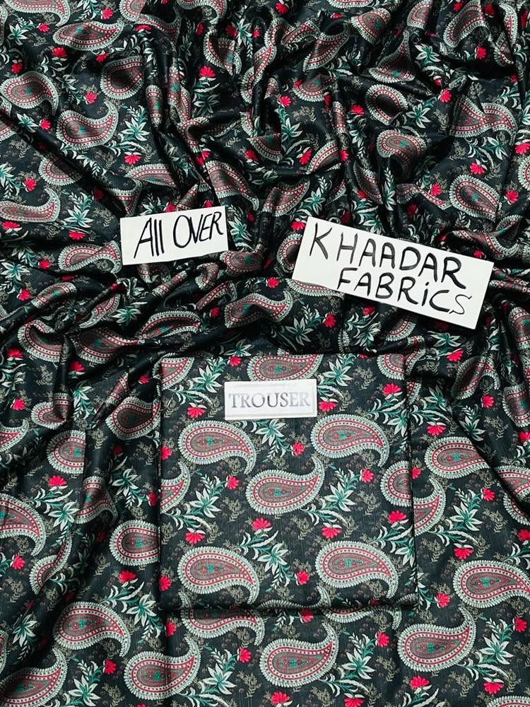 2 Pcs Women's Unstitched Khaddar Printed Suit