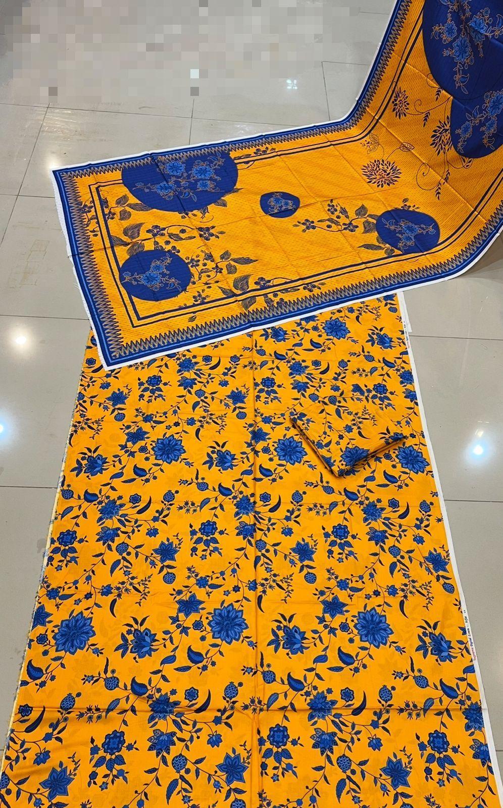 3 Pcs Women's Unstitched Linen Digital Print Suit