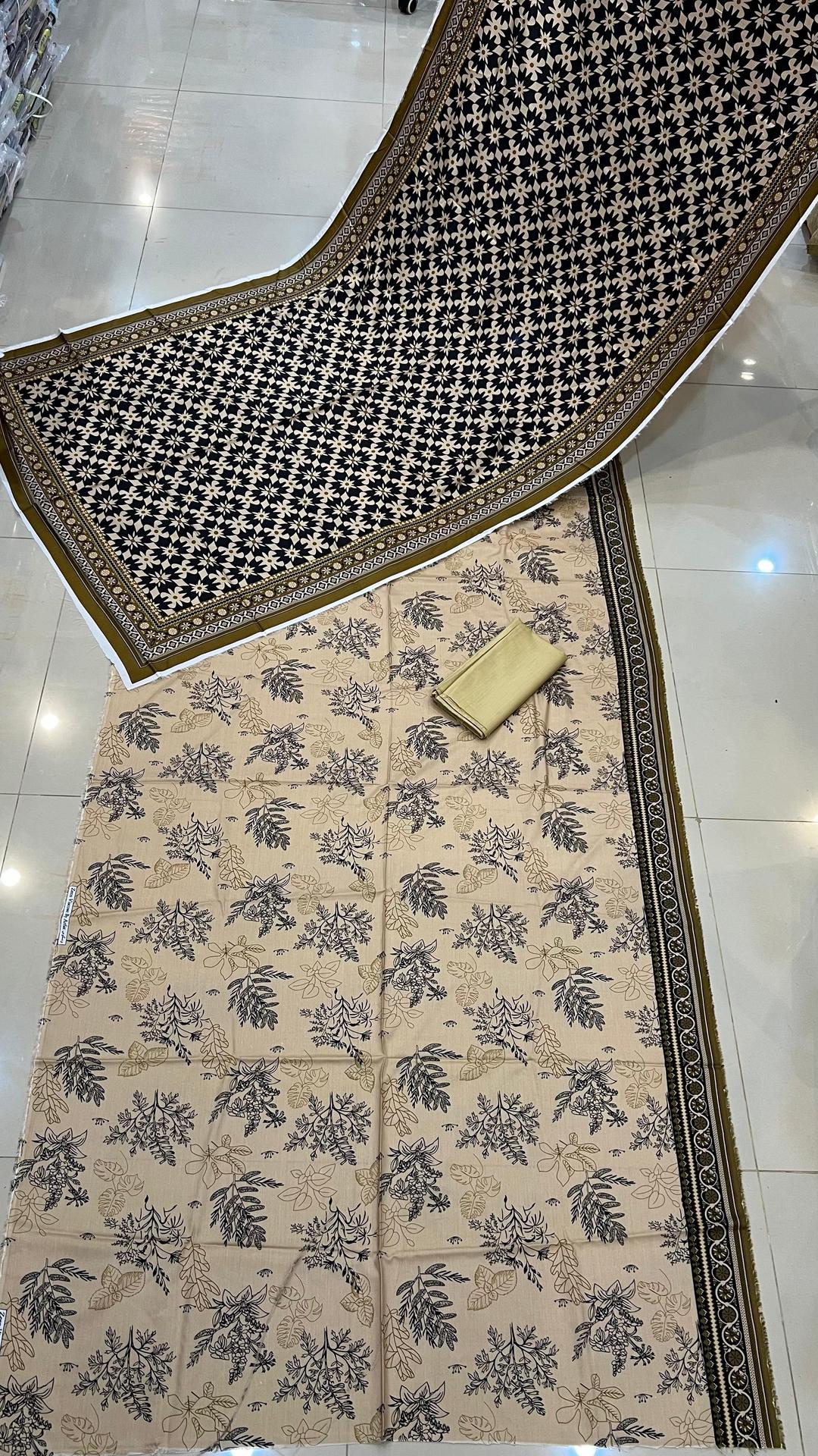 3 Pcs Women's Unstitched Viscose Digital Print Suit