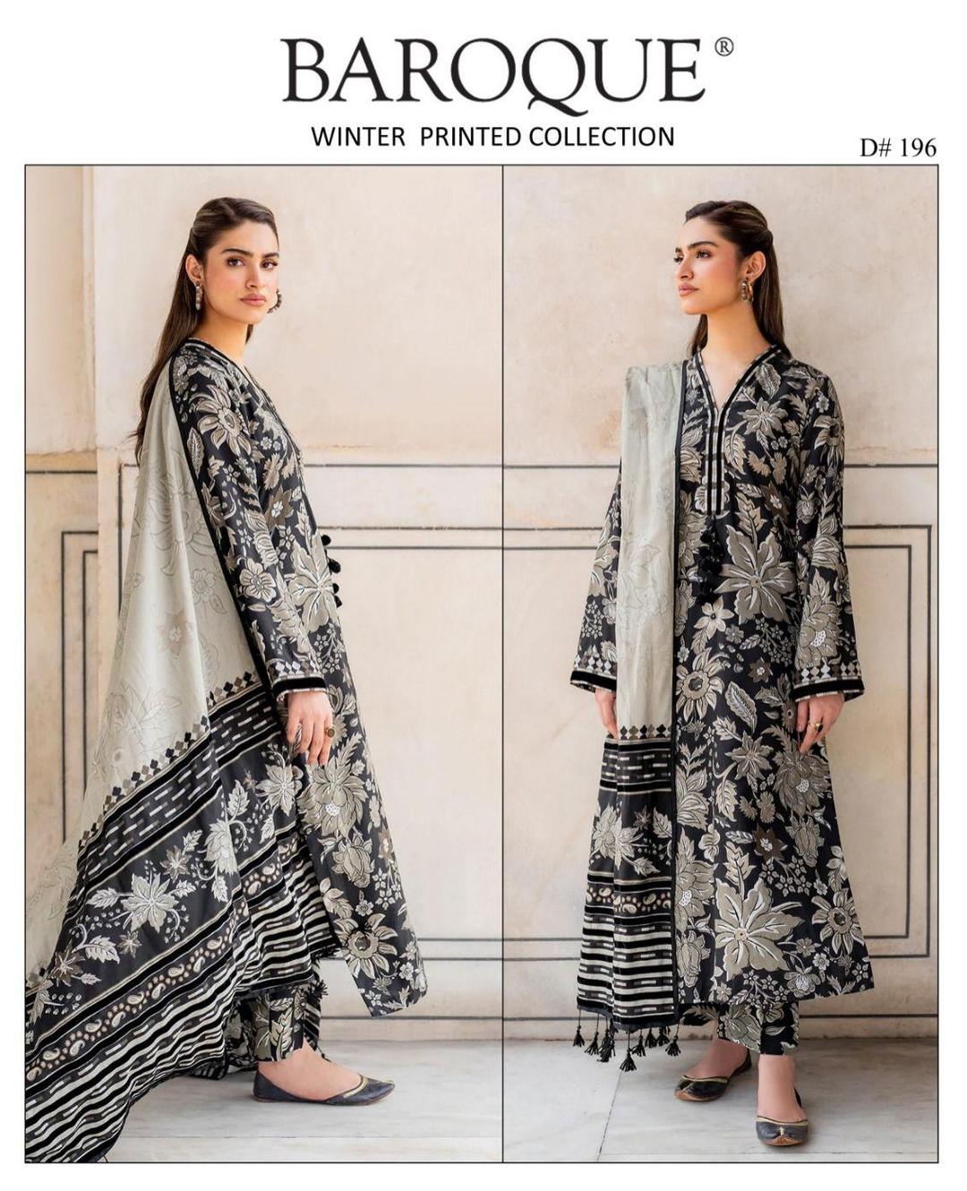 3 Pcs Women's Unstitched Karandi Digital Print Suit