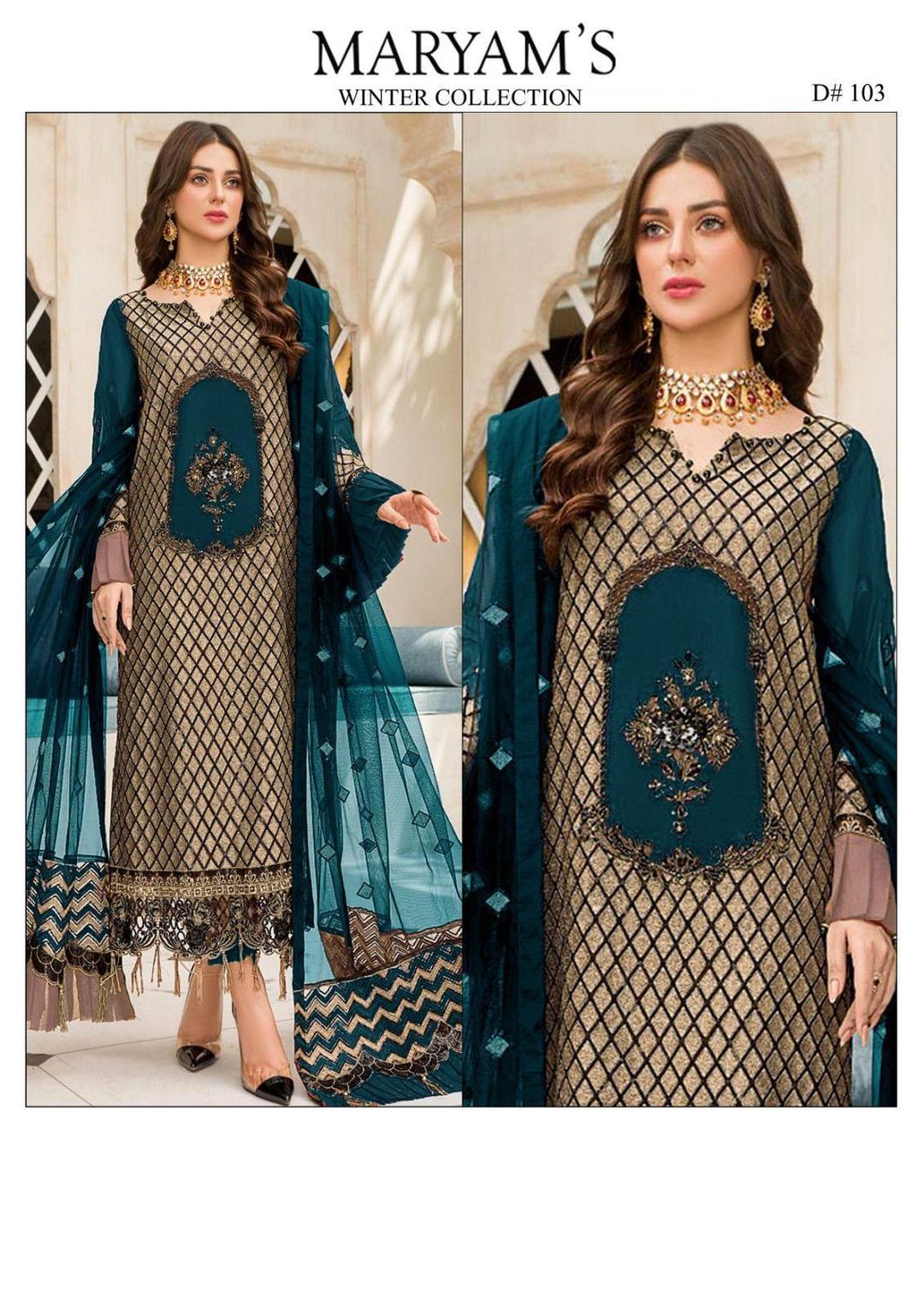 3 Pcs Women's Unstitched Embroidered Suit