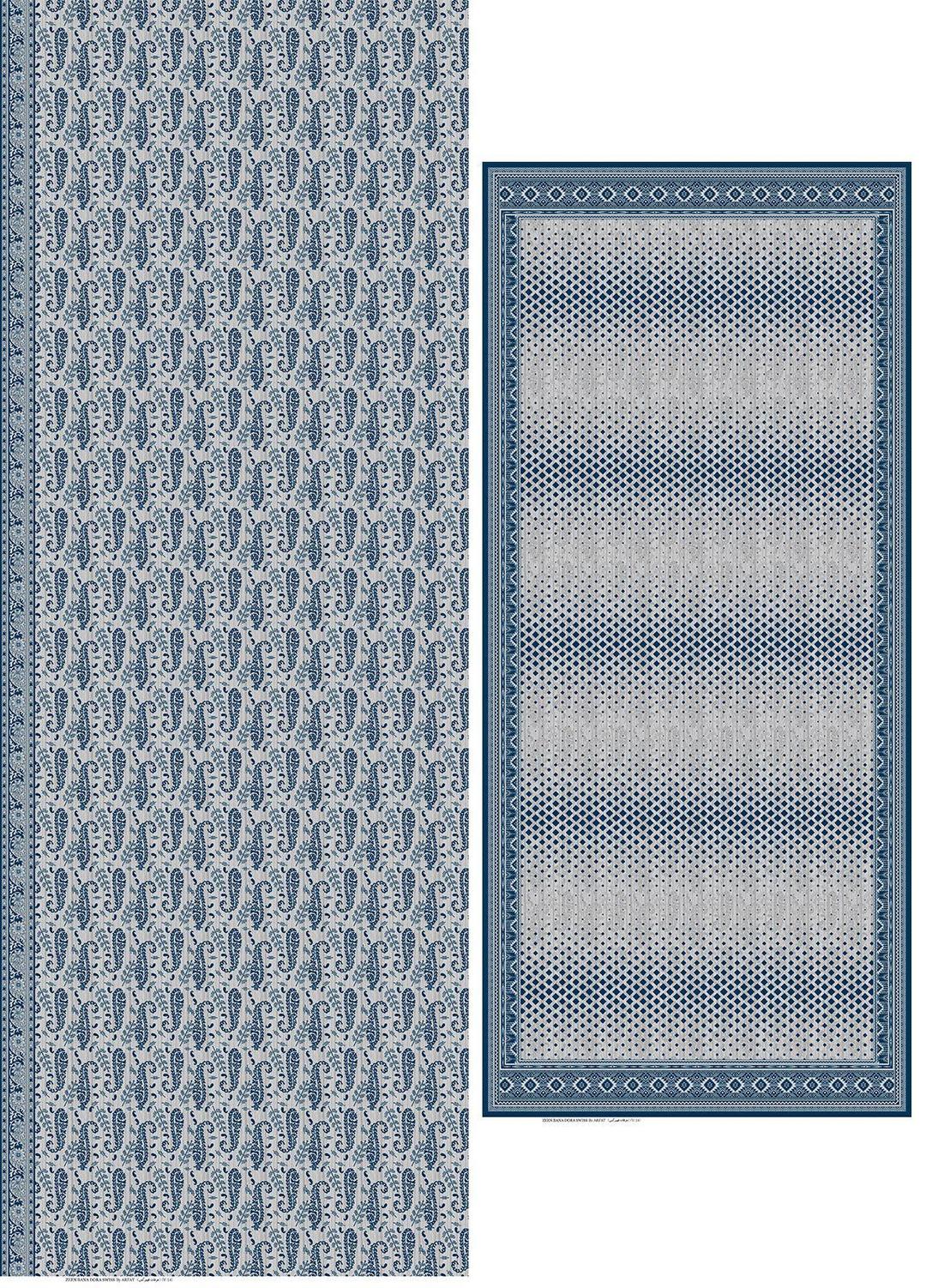 3 Pcs Women's Unstitched Digital Print Suit